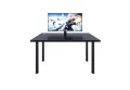 Gaming Tisch CODE X1, 135x73-76x65, schwarz/schwarze Beine